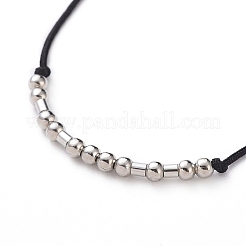 Unisex Adjustable Morse Code Bracelets&nbsp;BJEW-JB05011-02