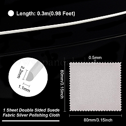 1Pc Sterling Silver Wire&nbsp;STER-BC0002-08