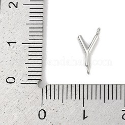 304 Stainless Steel Letter Connector Charms&nbsp;STAS-M108-01P-25