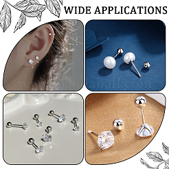 60Pcs Stainless Steel Ear Nuts&nbsp;STAS-BBC0005-14P