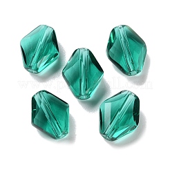 K9ガラス  模造オーストリアクリスタルビーズ  多面カット  菱形  ミックスカラー  10x8x4mm  穴：1.4mm&nbsp;GLAA-R001-01