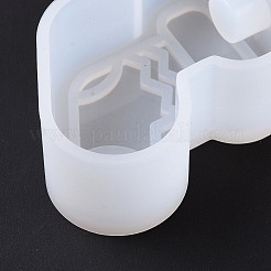 DIYクリスマスソックスシリコンモールド  アイスクリームのために  レジンクラフト作り  ホワイト  54x47x23mm  穴：10mm&nbsp;LS-DIY-G058-F03