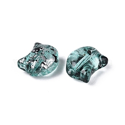 ピカソの透明ガラスビーズ  猫  士官候補生ブルー  8~8.5x9.5~10x5.5~6mm  穴：1mm  約750個/ポンド&nbsp;SEED-N012-07C