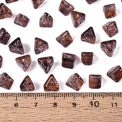 ピカソの透明ガラスビーズ  三角形  淡いバイオレットレッド  7.5x7.5~8.5x6~6.5mm  穴：1.4~1.6mm  約775個/ポンド&nbsp;SEED-Q039-02H