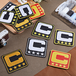 10Pcs 5 Colors Computerized Embroidery Polyester Iron on/Sew on Patches&nbsp;DIY-ME0003-08