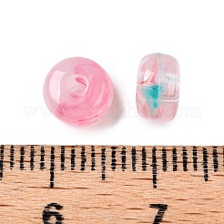 透明なアクリルビーズ  ロンデル  パールピンク  7x4mm  穴：1.8mm  約3300個/500g&nbsp;OACR-N137-43A