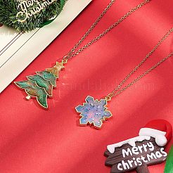 Christmas Zinc Alloy Open Back Bezel Pendants&nbsp;PALLOY-OC0001-81G