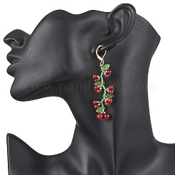 Glass Seed Beads Leverback Earrings&nbsp;EJEW-MZ00505
