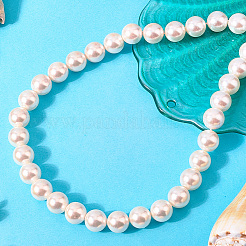 1 Strand AB Color Plated Shell Pearl Round Beads Strands&nbsp;BSHE-LT0001-01