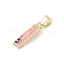 Brass Enamel Pendants&nbsp;KK-CBACA9B-02F-G