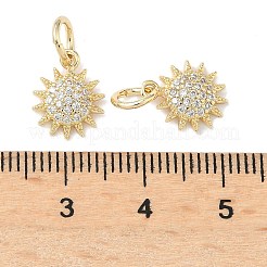 Brass Micro Pave Cubic Zirconia Pendants&nbsp;KK-D386-16G-02