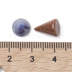 天然と合成の混合宝石の円錐形の装飾品  ホームオフィスデスクトップ風水装飾  9~10x7.5~8mm&nbsp;G-K359-01B