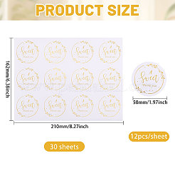 30 Sheets Plastic Self-adhesive Stickers&nbsp;STIC-CA0001-04