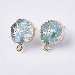 Druzy Resin Stud Earring Loops&nbsp;RESI-S383-028B