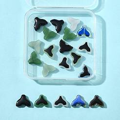 20個5色ガラスビーズ  温度感知色変化ビーズ  マーメイドテール  ミックスカラー  12x15x5mm  穴：1.2mm  4個/カラー&nbsp;GLAA-FS0002-51