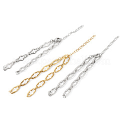 6Pcs 3 Style 304 Stainless Steel Cross Link Chain Bracelet Making&nbsp;AJEW-TA00051