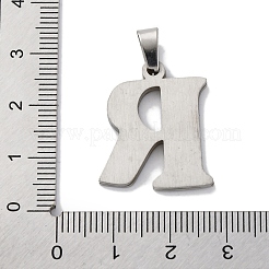 ステンレスペンダント201個  ラインストーン付き  文字L  文字r  25x21x2mm  穴：6x3mm&nbsp;STAS-Q342-53P-R