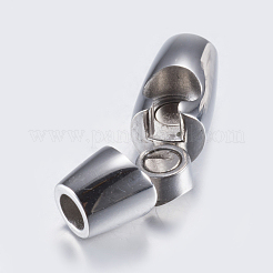 Tarnish Resistant 304 Stainless Steel Magnetic Clasps with Glue-in Ends&nbsp;STAS-P181-36P