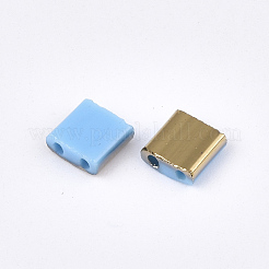 Electroplate Opaque Glass Seed Beads&nbsp;SEED-S023-18C-03C