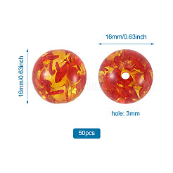 Resin Imitation Amber Beads&nbsp;CRES-TA0001-17