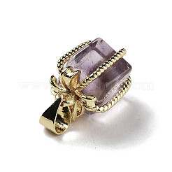 Natural Amethyst Gift Box Charms&nbsp;G-P523-01G-05