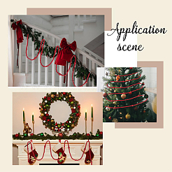 Round Wooden Beaded Garland for Christmas Tree Decoration&nbsp;AJEW-WH20019-63