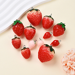 12Pcs 6 Styles Resin Pendants&nbsp;RESI-YW0001-98