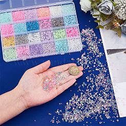 24 Styles Luminous Glass Seed Beads&nbsp;SEED-PH0001-72