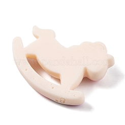 赤ちゃんテーマの不透明樹脂デコデンカボション  馬  25.5x31.5x7mm&nbsp;CRES-O007-02B