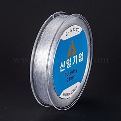 韓国のラウンドクリスタル弾性ストレッチスレッド  ブレスレット用ジェムストーンジュエリービーズクラフト作り  透明  0.6mm  約76.55~87.48ヤード（70~80m）/ロール&nbsp;EW-I003-A03-01