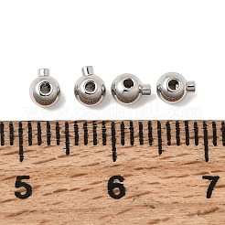 シェグレース真鍮製つぶし玉  カドミウムフリー＆ニッケルフリー＆鉛フリー  プラチナメッキ  4.5x3.5x3mm  穴：0.9mm&nbsp;XGR0054P-85P