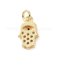 Brass Micro Pave Cubic Zirconia Charms&nbsp;KK-C012-47G