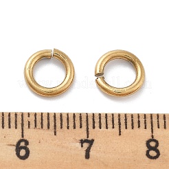 Ion Plating(IP) 304 Stainless Steel Open Jump Rings&nbsp;LS-STAS-M081-02G-03