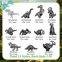 11Pcs 11 Styles Alloy Brooches&nbsp;JEWB-PH0001-58