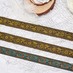 2Rolls 2 Colors Ethnic Style Embroidery Polyester Ribbons&nbsp;OCOR-GA0001-11