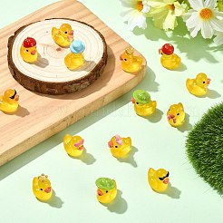 40Pcs 8 Styles Resin Duck Miniature Model&nbsp;AJEW-CJ0001-82