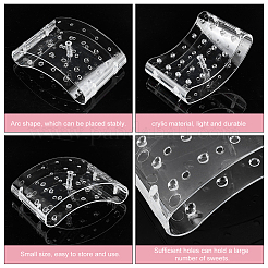 20-Hole Arc-Shaped Transparent Acrylic Lollipop Display Holder&nbsp;ODIS-WH0043-03A
