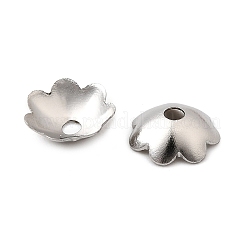 316ステンレススチールスペーサービーズ  花  ステンレス鋼色  6x2mm  穴：1.2mm&nbsp;STAS-D375-01P-01