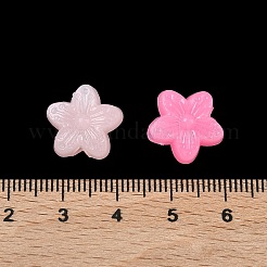 プラスチックビーズ  模造ゼリー  花  ミックスカラー  13.5x14.5x6mm  穴：2.5mm  約1020個/500g&nbsp;KY-F023-06B