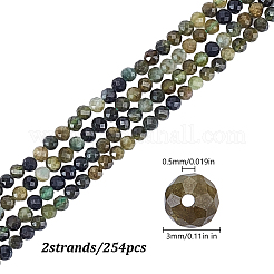 2 Strands Natural Green Tourmaline Beads Strands&nbsp;G-HY0001-99