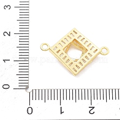 Brass Clear Cubic Zirconia Connector Charms&nbsp;KK-B134-28G