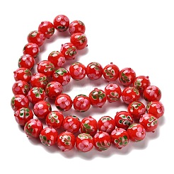 Handmade Lampwork Bumpy Beads Strands&nbsp;LAMP-A005-01B