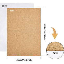 コルクラベルステッカー4枚  自己接着クラフトステッカー  長方形  淡い茶色  40x28x0.1cm&nbsp;AJEW-BC0001-61