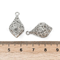 Hollow Out Brass Pendant Rhinestone Settings&nbsp;KK-G532-07P