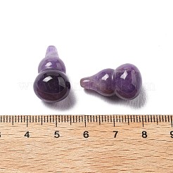 天然石アメジストビーズ  穴がないビーズ  3Dひょうたん形  21.5x12.5~13mm&nbsp;G-L620-C04