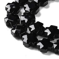 Natural Dyed & Heated Black Onyx Beads Strands&nbsp;G-K357-C06-01
