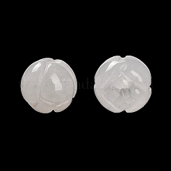 天然の翡翠彫刻ビーズ  花  8x7mm  穴：1.2mm&nbsp;G-K349-01B