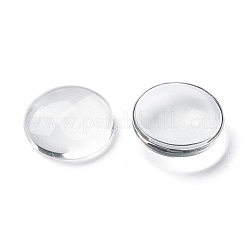 Transparent Glass Cabochons&nbsp;X-GGLA-R026-15mm