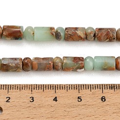 染色合成インペリアルジャスパービーズ連売り  列と紋章  キャメル  6~9x4~6mm  穴：0.7mm  約60個/連  15.55''（39.5センチメートル）&nbsp;GG-CBAA20A-02F