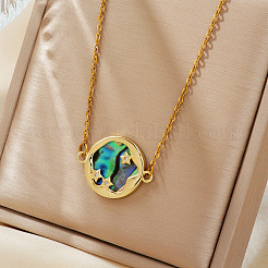 Exquisite Brass Pave Clear Shiny Cubic Zirconia Flat Round with Star Pendant Necklaces&nbsp;DS0332